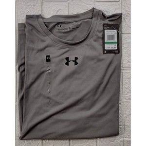 Under Armour Locker Tee 2.0 Men's HeatGear Loose Fit Shirt Gray Size L
